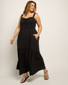 Black $|& SEAS Lotus Ruffle Hem Dress - UGC On Fig