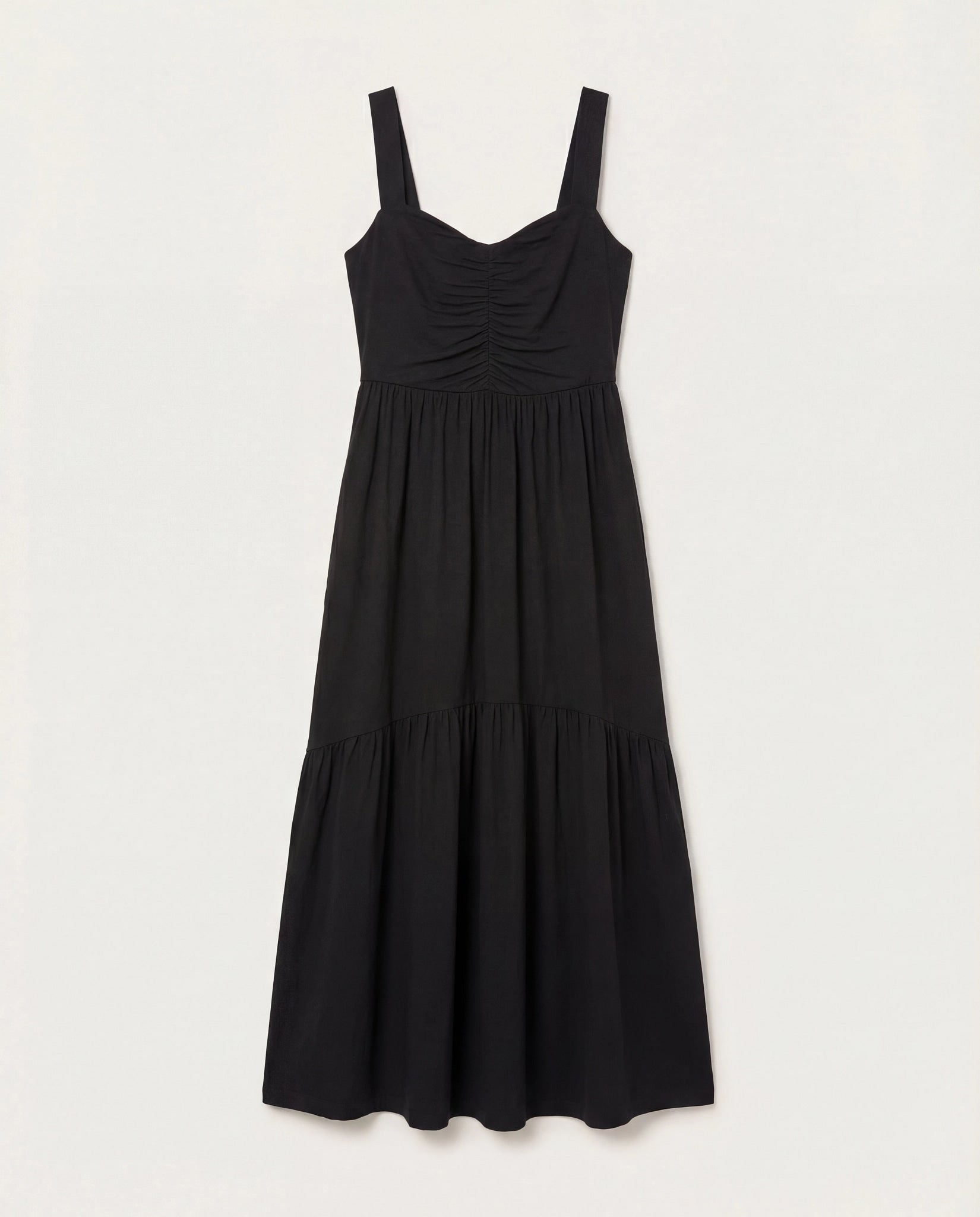 Black $|& SEAS Lotus Ruffle Hem Dress - Hanger Detail