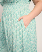 Seaglass $|& SEAS Maritime Smocked Waist Dress - SOF Full Front
