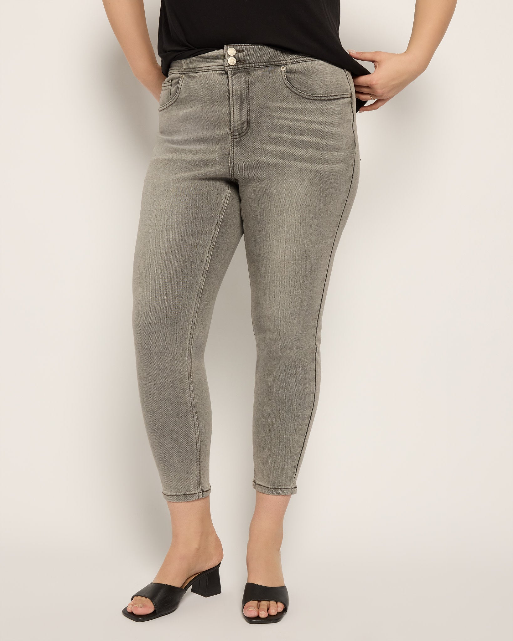 Coastal Haze $|& SEAS Farrah Rocker Slash Skinny Jean - SOF Front