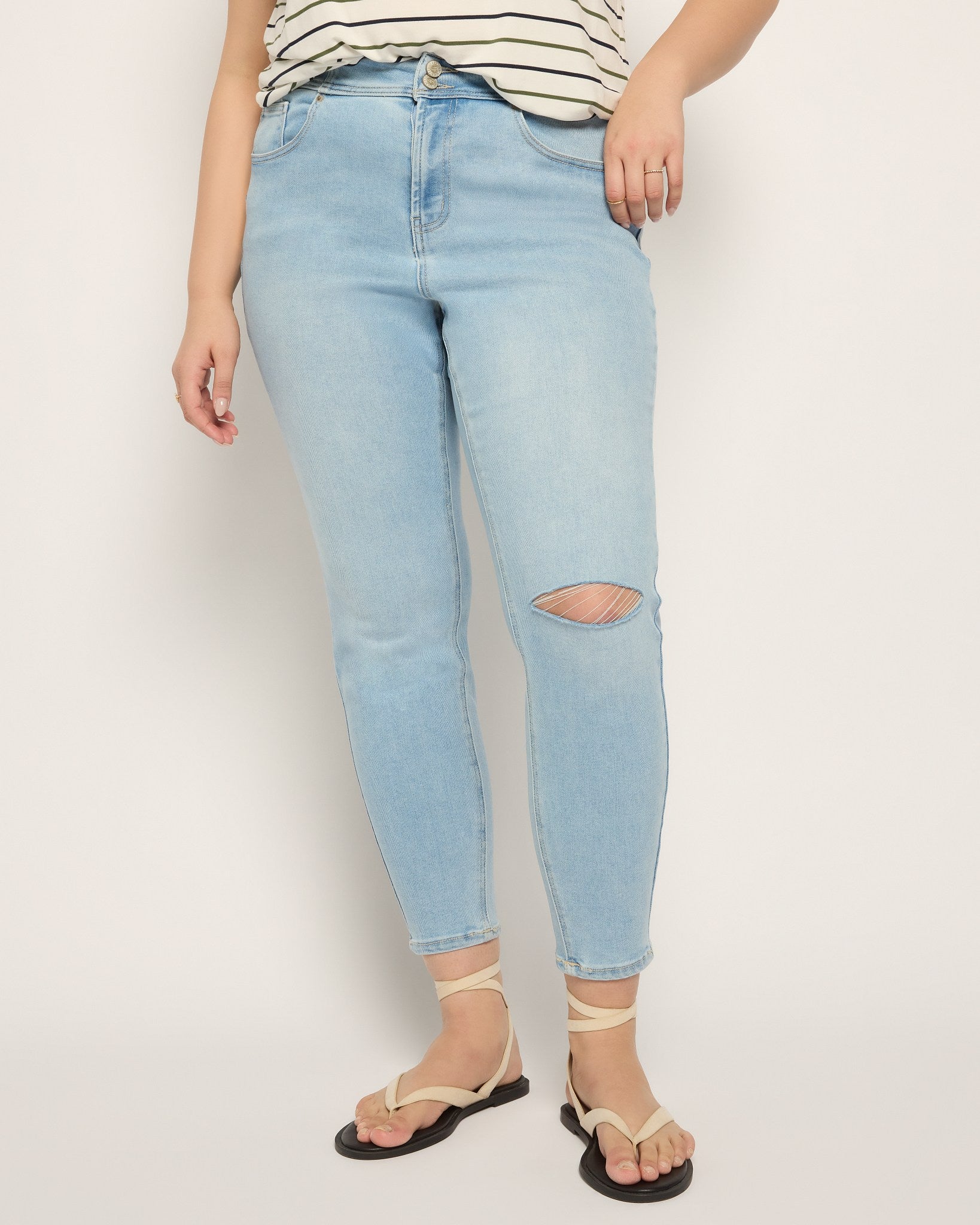 Lakeside $|& SEAS Farrah Rocker Slash Skinny Jean - SOF Front