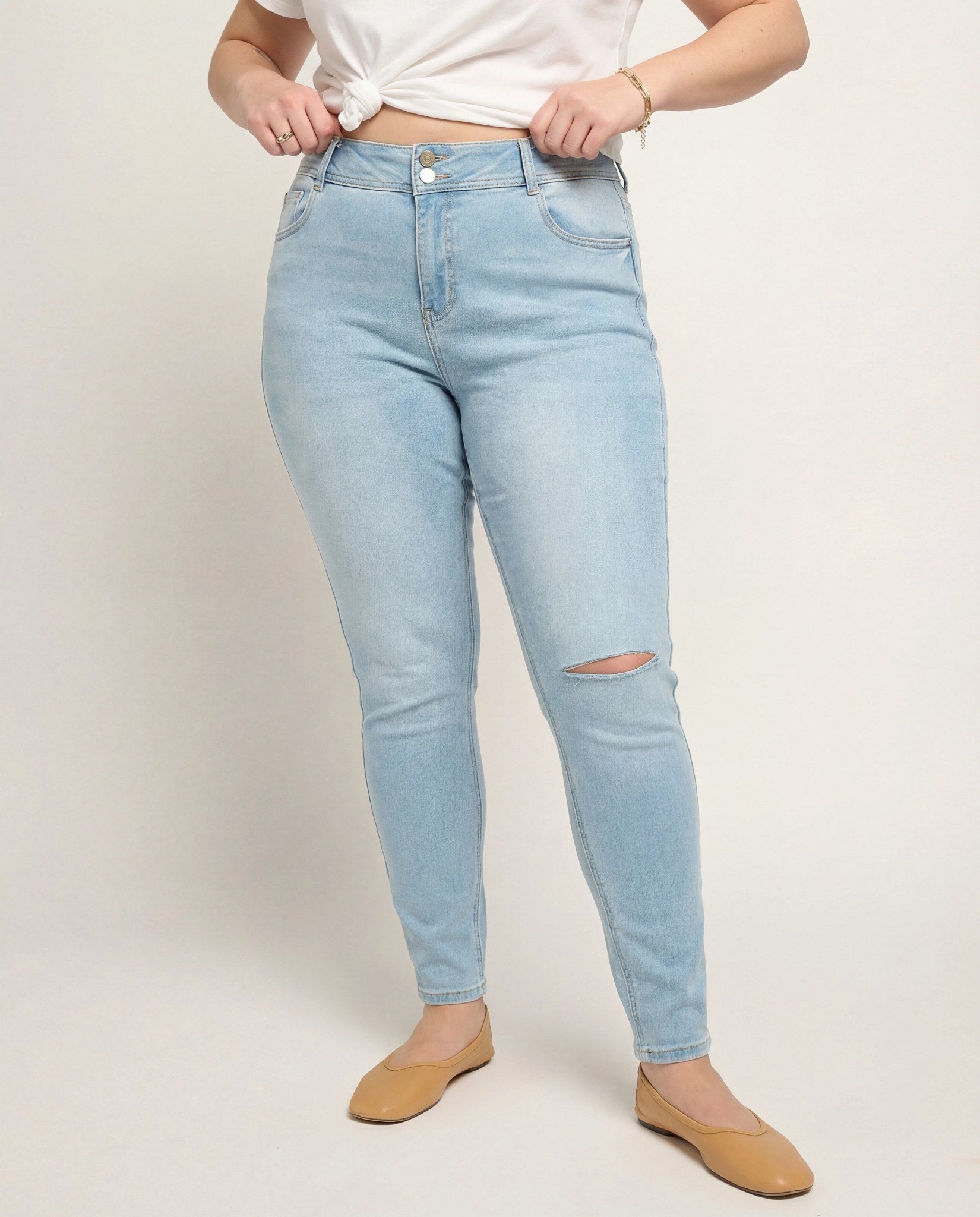 Lakeside $|& SEAS Farrah Rocker Slash Skinny Jean - SOF Front
