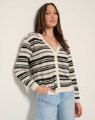 Black $|& SEAS Frankie Cardigan - VOF Side