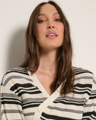 Black $|& SEAS Frankie Cardigan - SOF Full Front