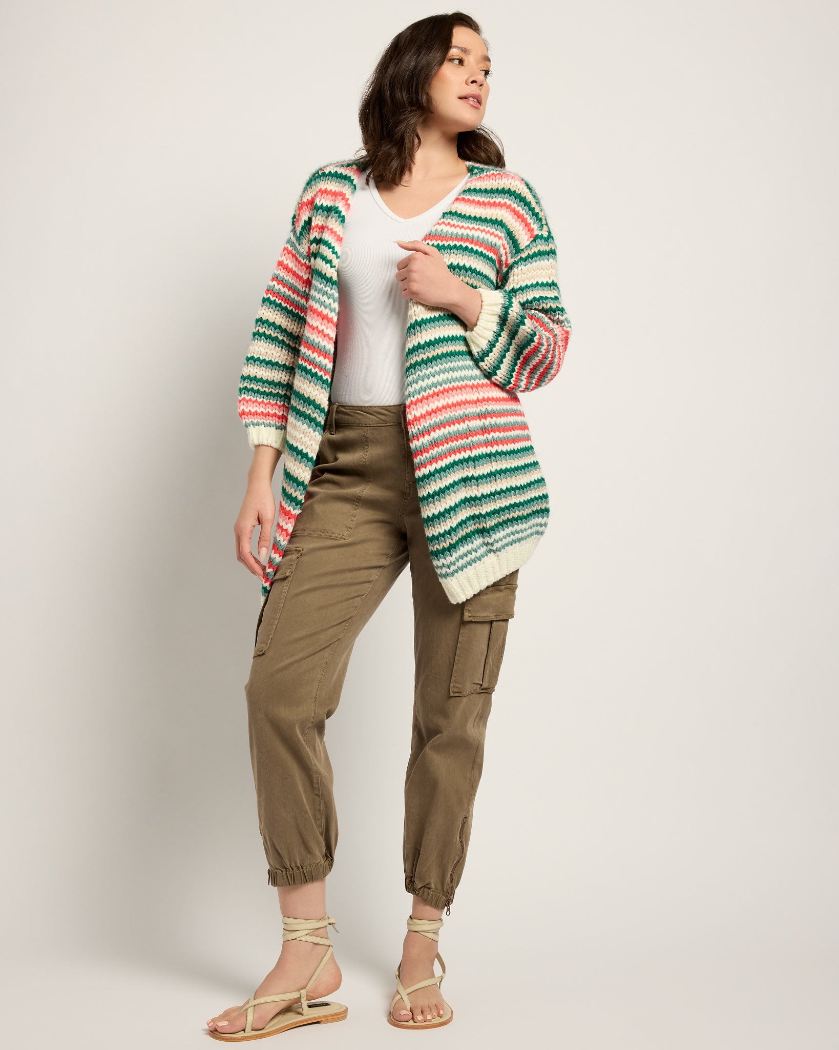 Multi $|& Herizon Peak Open Front Cardigan - UGC On Fig