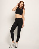 Night Sky Heather $|& Interval FlowHeather Sculpt Crossover Leggings - UGC On Fig