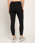 Night Sky Heather $|& Interval FlowHeather Sculpt Crossover Leggings - SOF Back