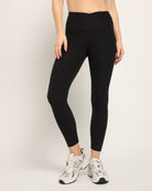 Night Sky Heather $|& Interval FlowHeather Sculpt Crossover Leggings - SOF Front
