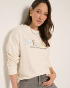 Cream $|& SEAS Blossom Sweatshirt - SOF Full Front