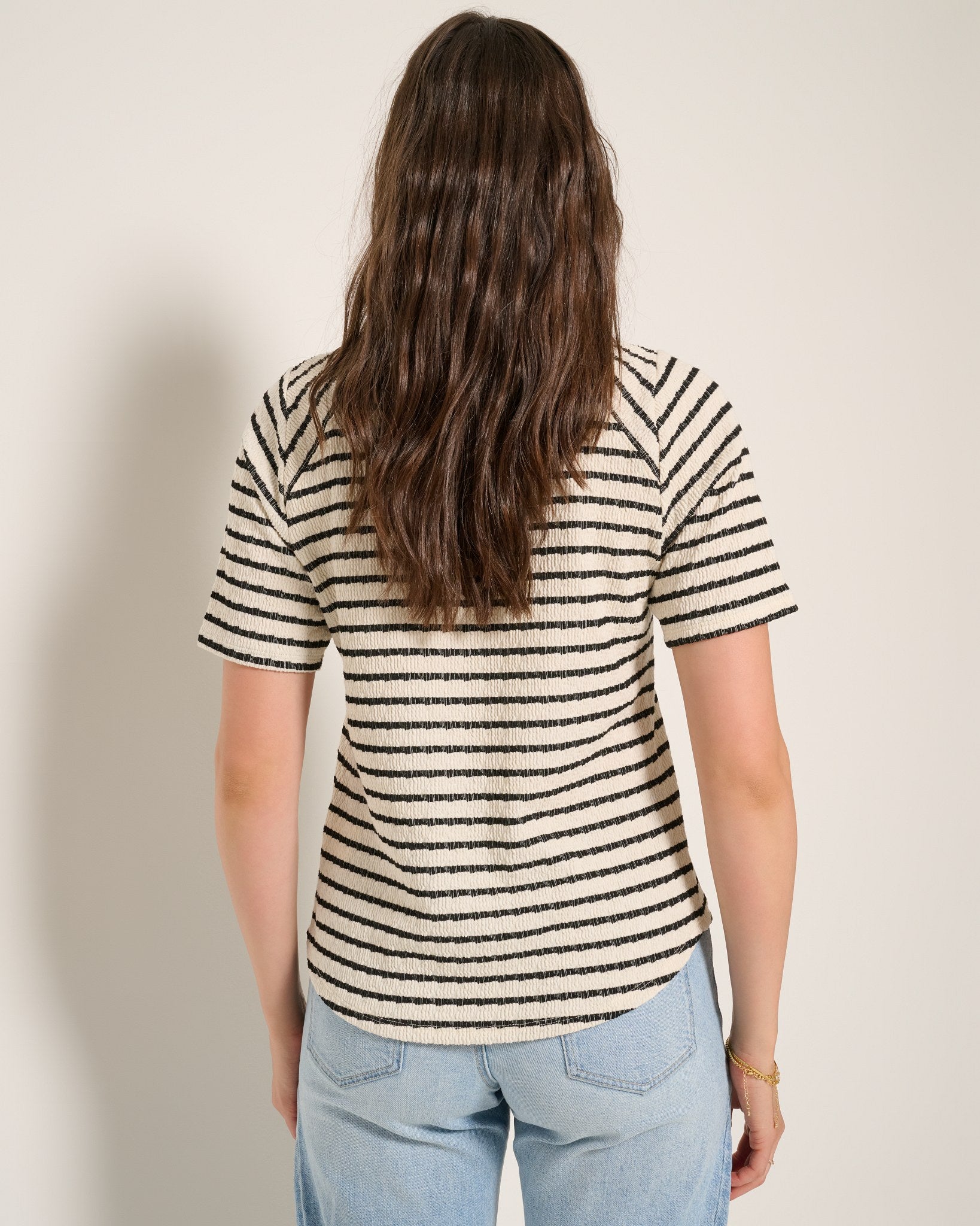 Women's Striped Cap Sleeve Tee - Soft & Stretchy – Wantable