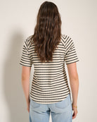 Cream Black $|& SEAS Sydney Striped Tee - SOF Back
