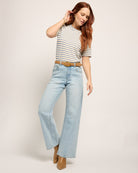 Cream Denim $|& SEAS Sydney Striped Tee - UGC On Fig