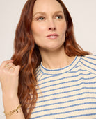 Cream Denim $|& SEAS Sydney Striped Tee - SOF Full Front
