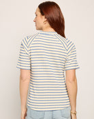 Cream Denim $|& SEAS Sydney Striped Tee - SOF Back