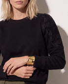 Black $|& SEAS Eclipse Lace Pullover - SOF Full Front
