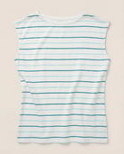 Natural/Sea Glass $|& SEAS Brentwood Boat Neck Stripe Top - Hanger Detail