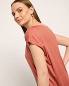 Etruscan Red $|& SEAS Brentwood Boat Neck Top - SOF Full Front