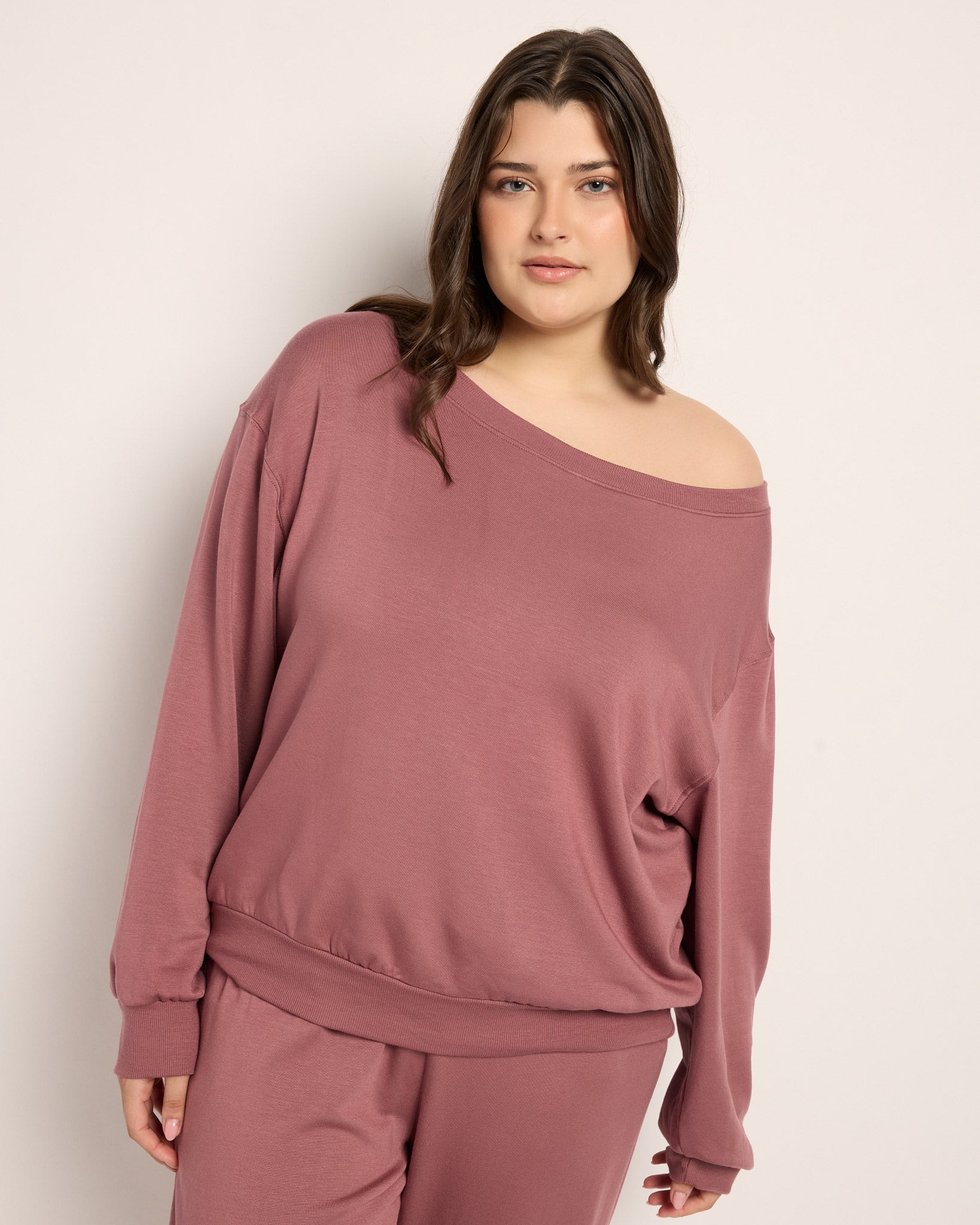 Rose $|& SEAS Over The Clouds One Shoulder Top - SOF Front