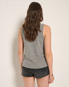 Heather Grey $|& SEAS Daisy Muscle Tank - SOF Back