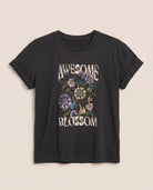 Faded Black $|& SEAS Floret Relaxed Graphic Tee - Hanger Detail