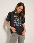 Faded Black $|& SEAS Floret Relaxed Graphic Tee - VOF Front