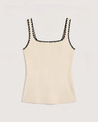 Cream $|& SEAS Shoreline Whip Stitch Tank - Hanger Detail