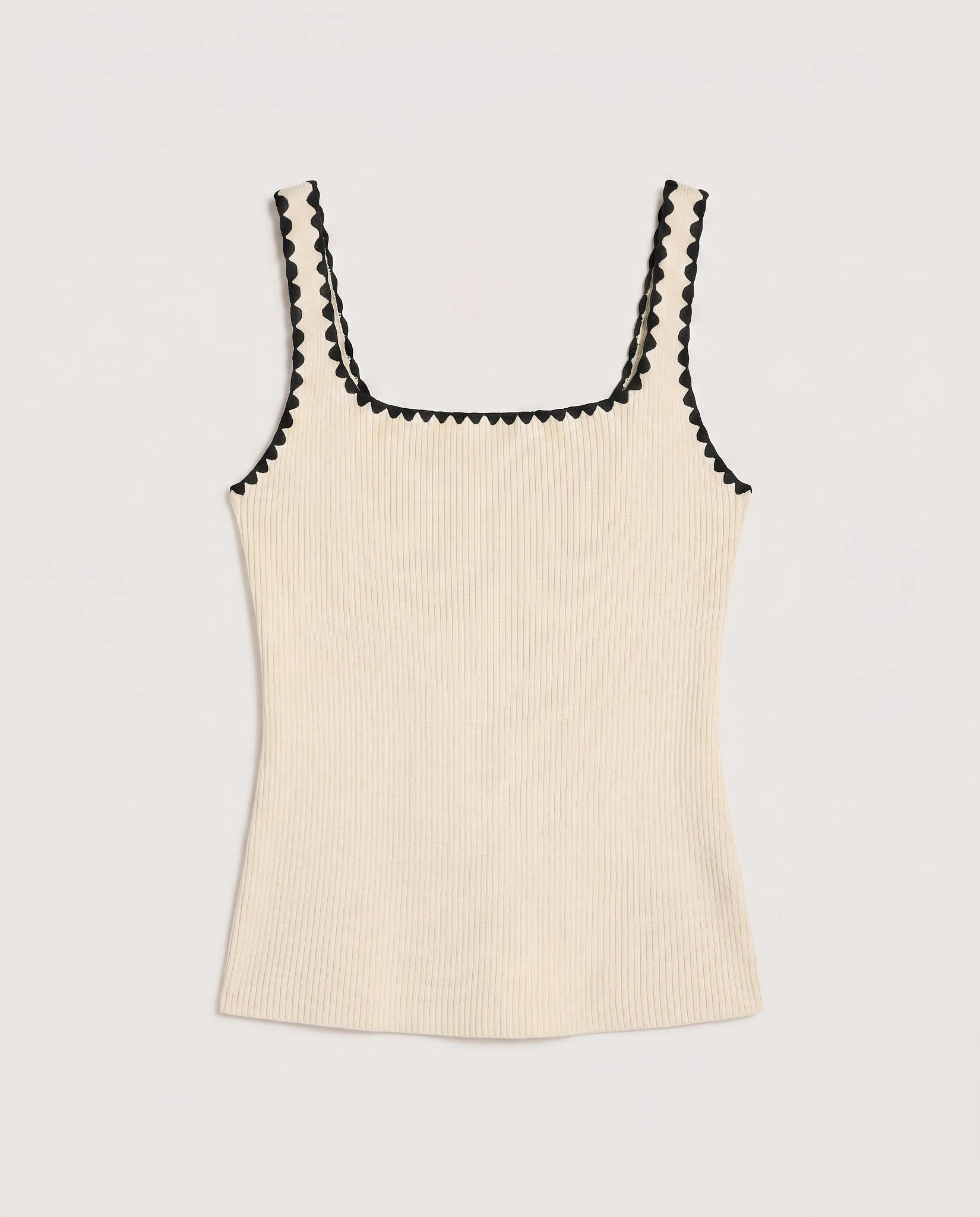 Cream $|& SEAS Shoreline Whip Stitch Tank - Hanger Detail