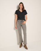 Faded Black $|& SEAS Waves V-Neck Tee - UGC On Fig