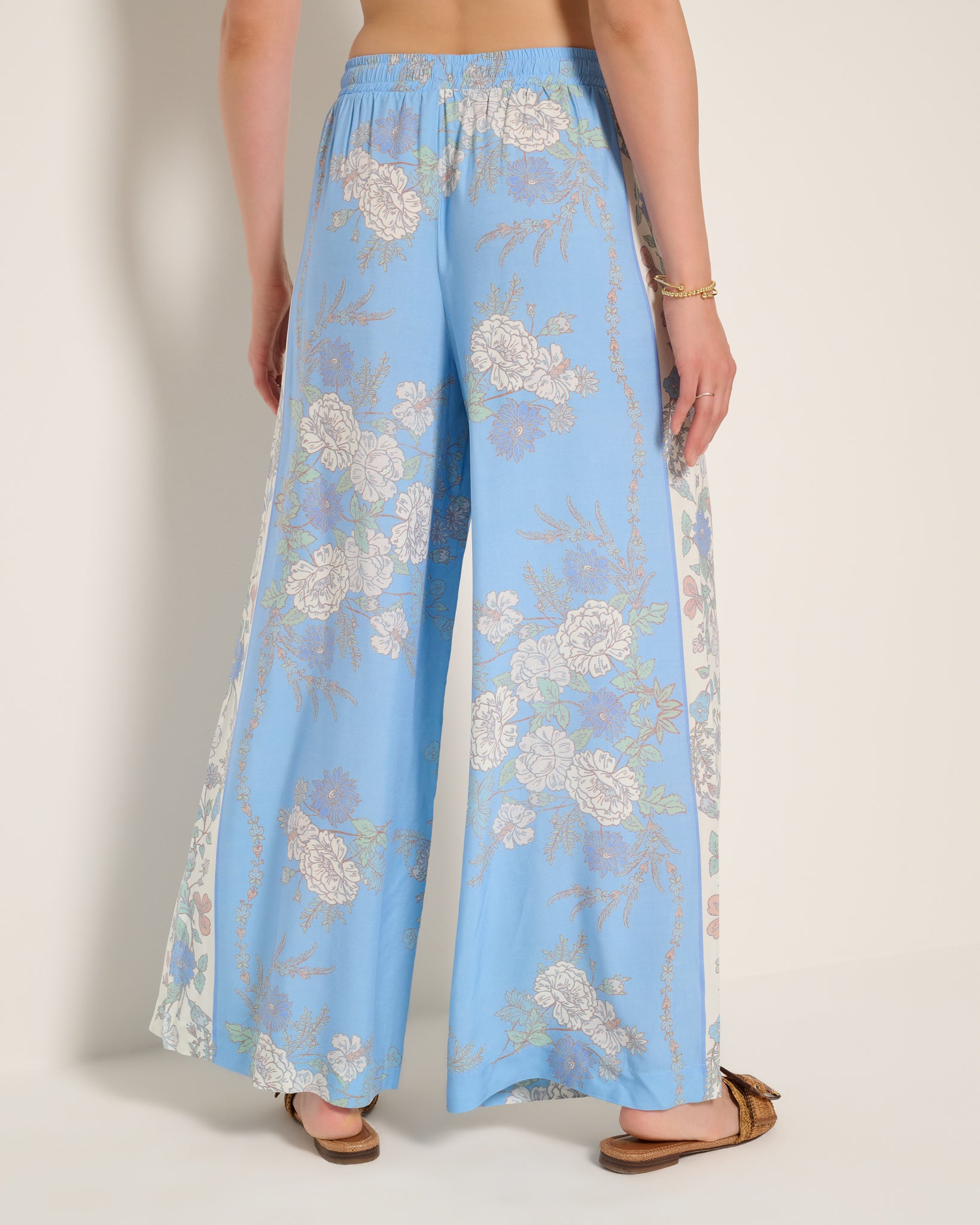 French Blue $|& SEAS Zuma Smocked Waist Pant - SOF Back