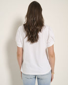 White $|& SEAS Destiny Twist Sleeve Tee - SOF Back