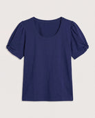 Sapphire $|& SEAS Destiny Twist Sleeve Tee - Hanger Detail