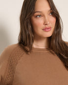 Camel $|& SEAS Voyage Inset Pullover - SOF Full Front