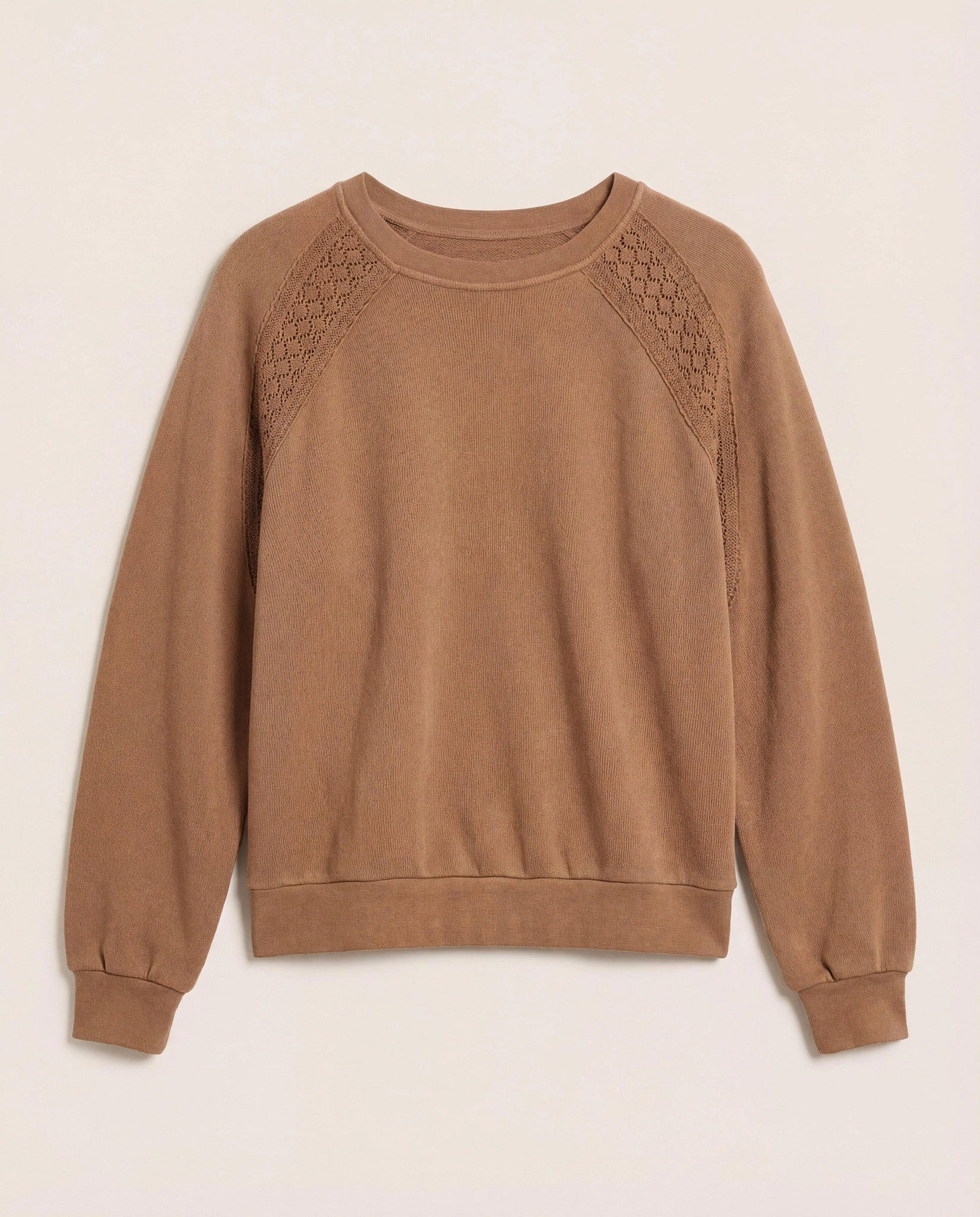 Camel $|& SEAS Voyage Inset Pullover - Hanger Detail
