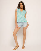 Seaglass $|& SEAS Macy Printed Ruffle Knit Top - UGC On Fig