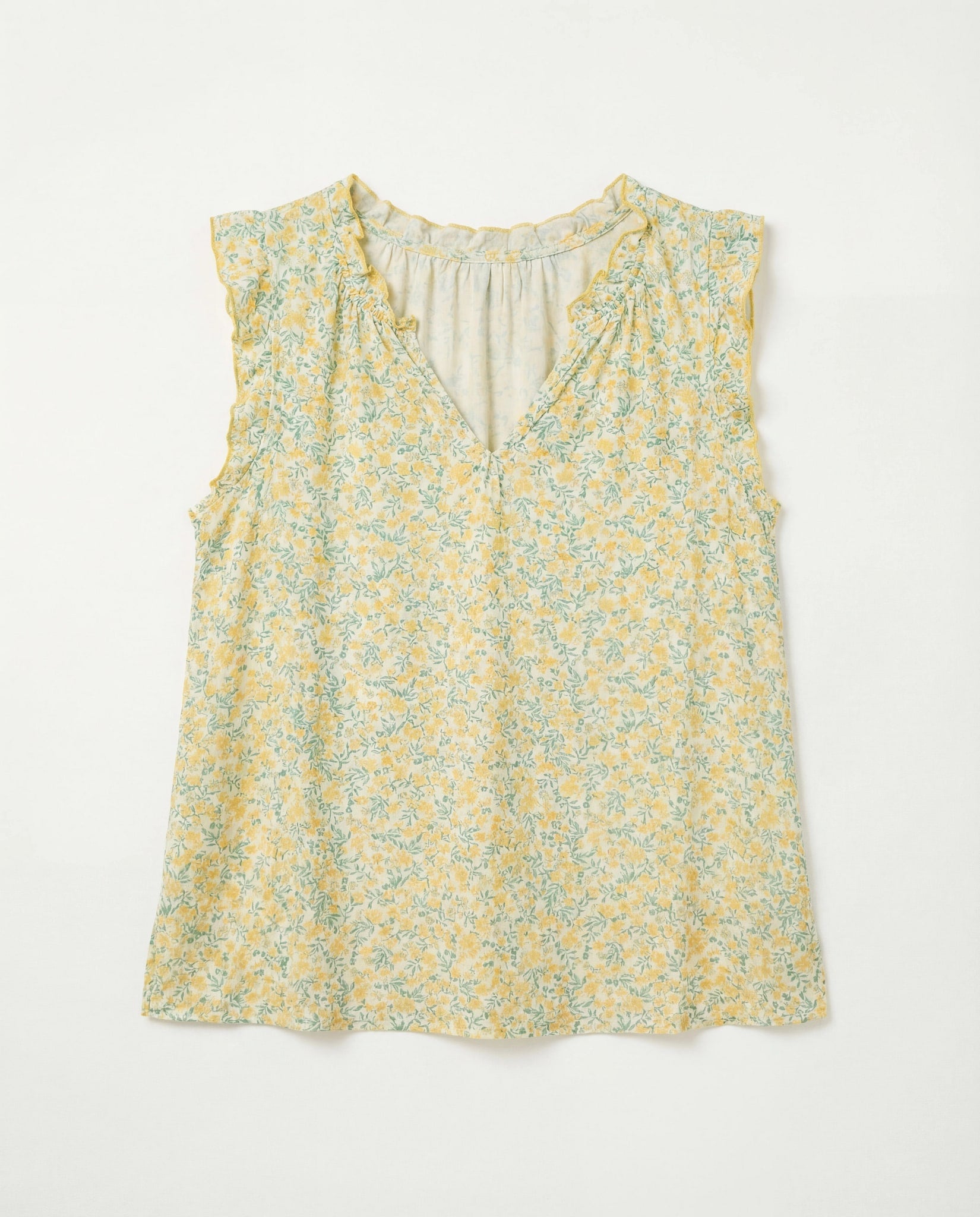 Sunshine $|& SEAS Macy Floral Ruffle Knit Top - Hanger Detail