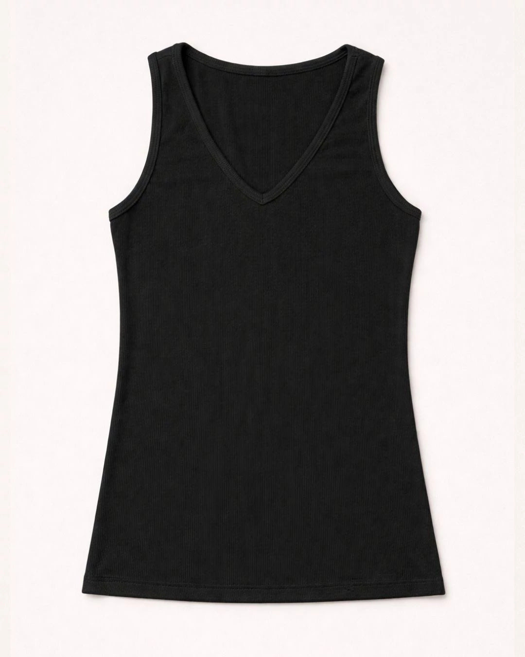 Black $|& Herizon Alpine V-Neck Tank - Hanger Detail