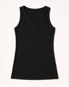 Black $|& Herizon Alpine V-Neck Tank - Hanger Detail