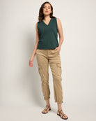 Hunter Green $|& Herizon Springtime V-Neck Tank - UGC On Fig