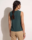 Hunter Green $|& Herizon Springtime V-Neck Tank - SOF Back