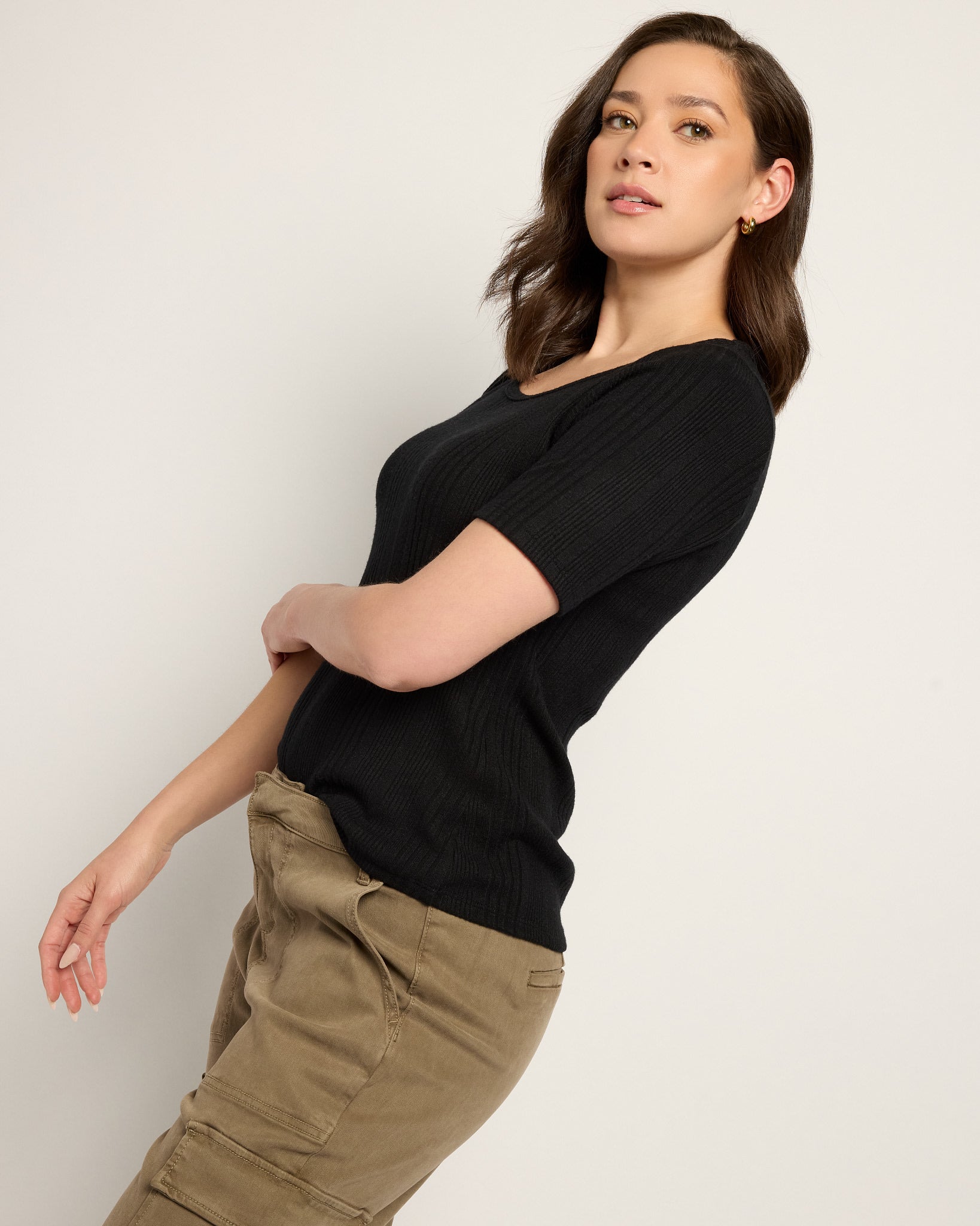 Black $|& Herizon Trail Side Tee - VOF Front