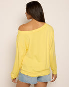 Marigold $|& SEAS Brooksville One Shoulder Sweatshirt - SOF Back