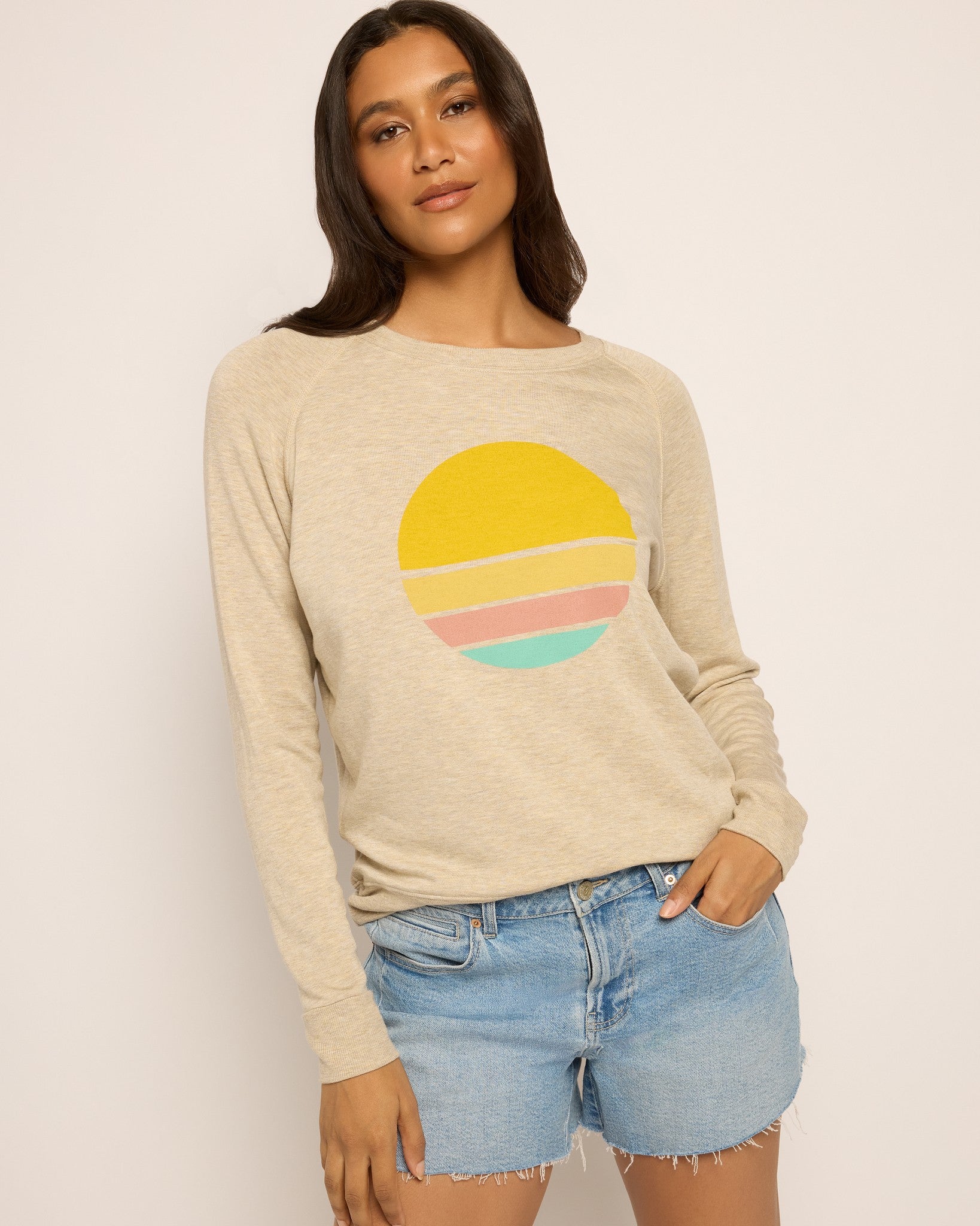 Marble $|& SEAS Sunny Logo Graphic Sweatshirt - SOF Front