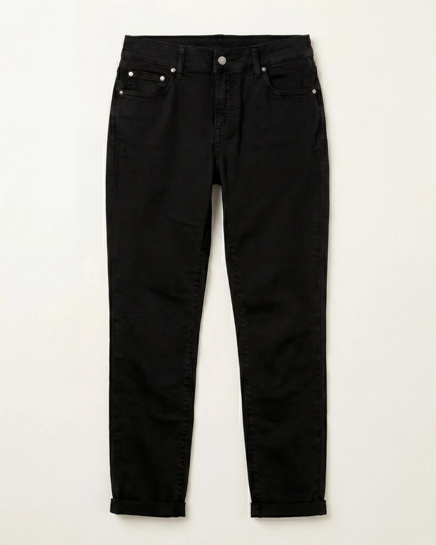 Black $|& SEAS Cyndi Cuffed Ankle Skinny Jeans - Hanger Detail