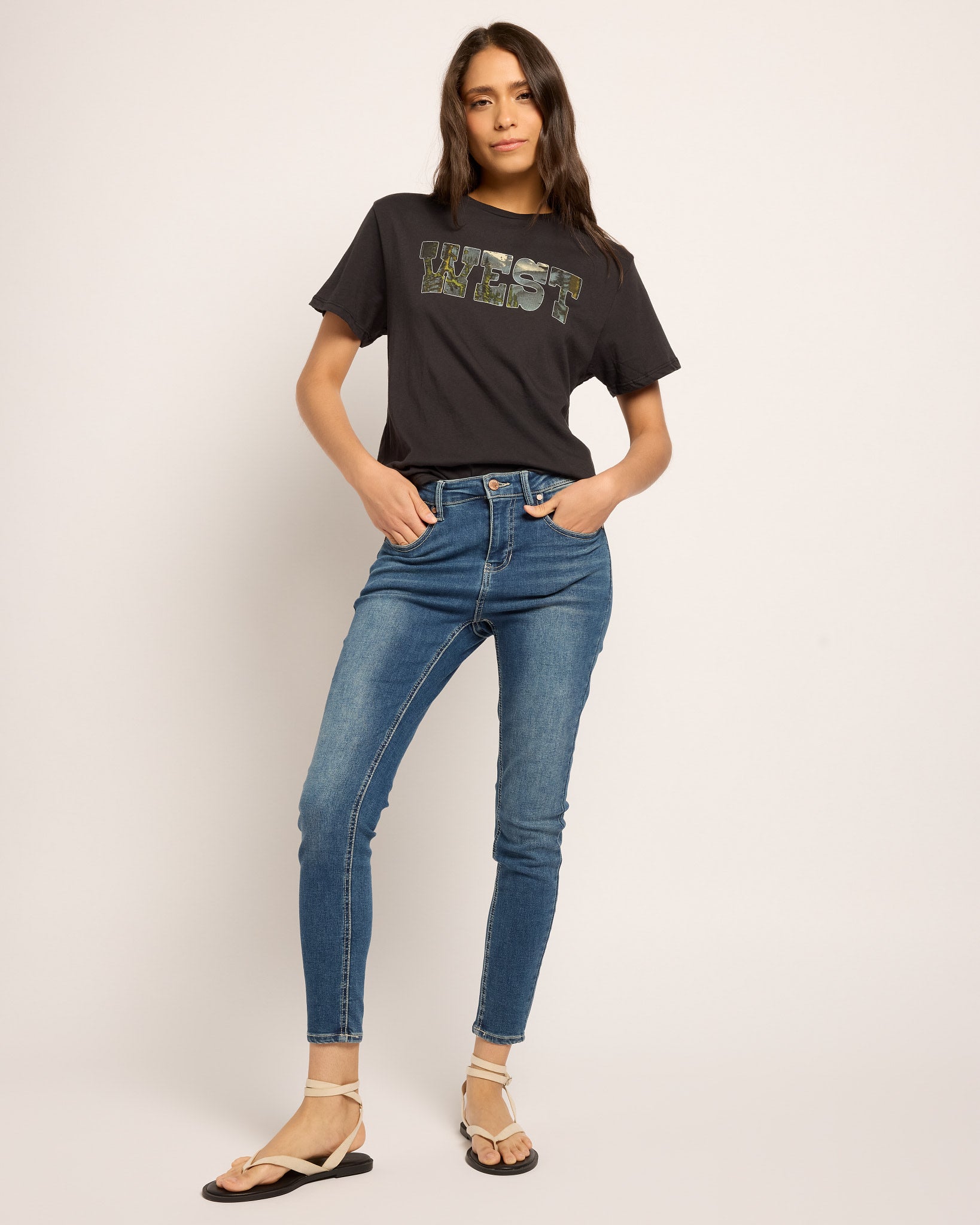 Faded Black $|& Herizon Cherry Relaxed Graphic Tee - UGC On Fig