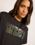 Faded Black $|& Herizon Cherry Relaxed Graphic Tee - SOF Full Front
