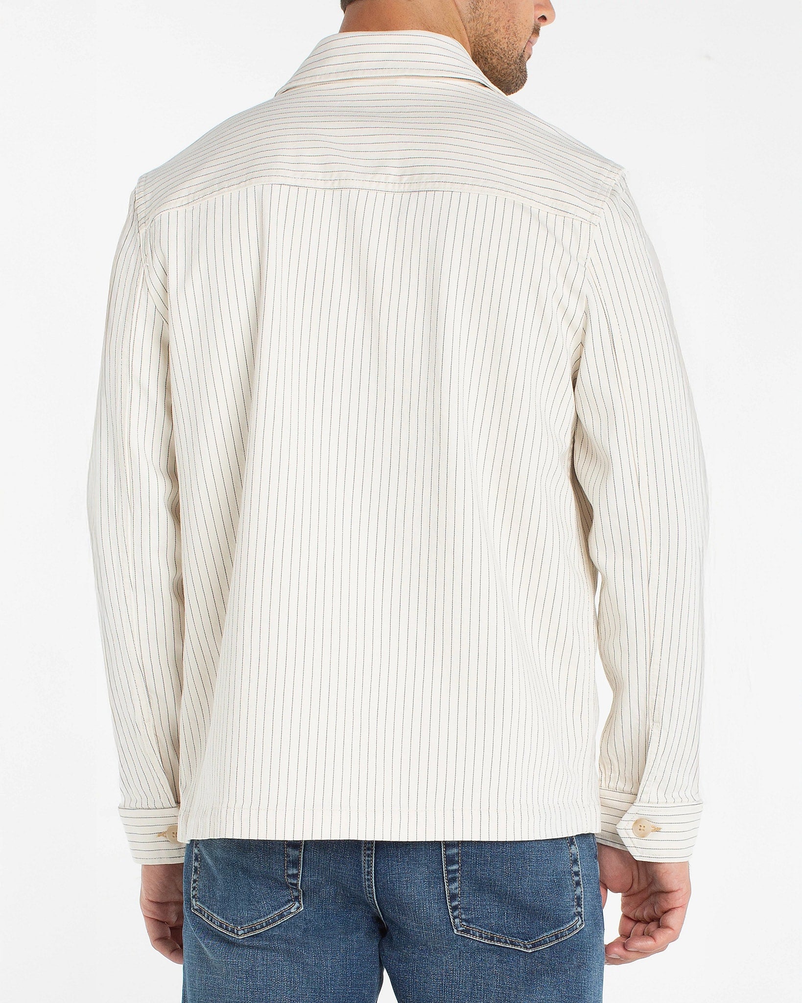Ecru/Slate $|& Liverpool Flap Pocket Jacket - Hanger Side