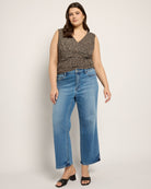 Leopard Mesh $|& Loveappella Ruching Empire Top - UGC On Fig