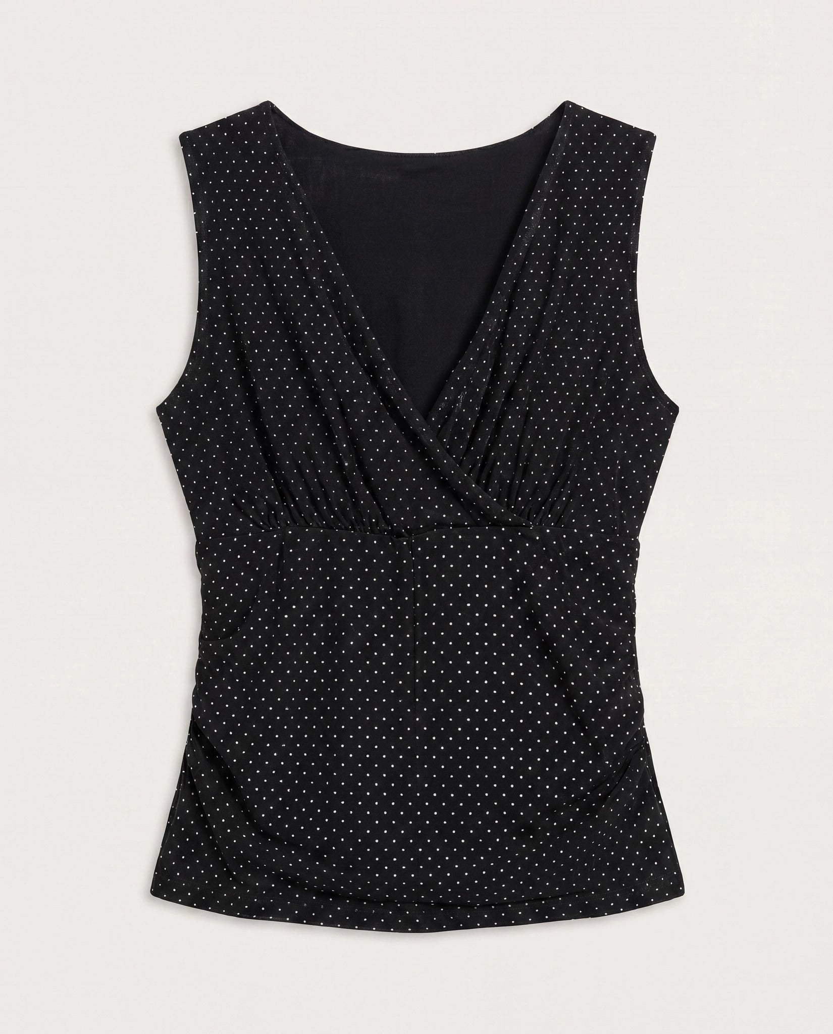 Small White Dot $|& Loveappella Ruching Empire Top - Hanger Detail