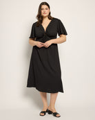 Black $|& Loveappella Keyhole Midi Dress - UGC On Fig