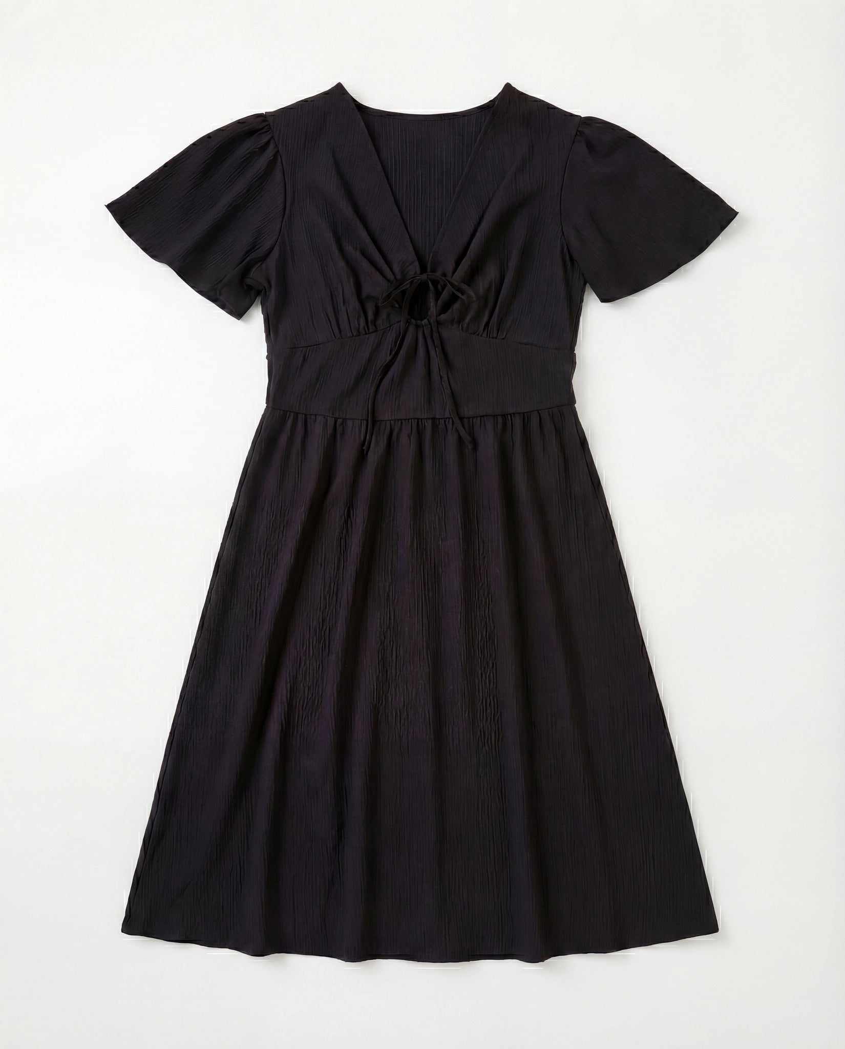 Black $|& Loveappella Keyhole Midi Dress - Hanger Detail